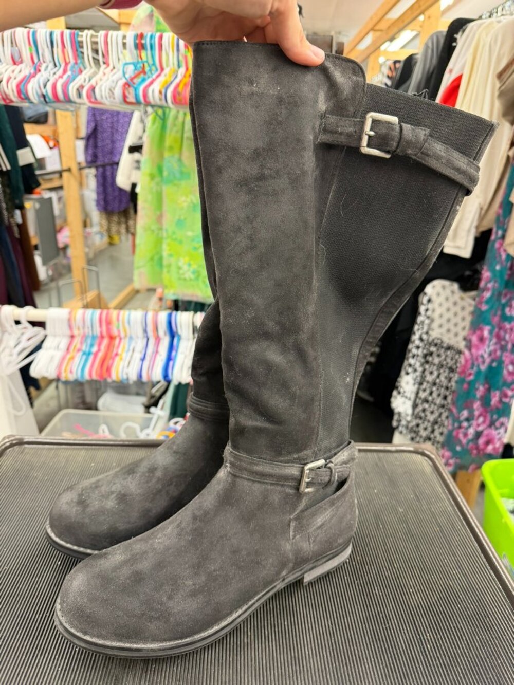 Lane Bryant faux-suede knee-high riding boots